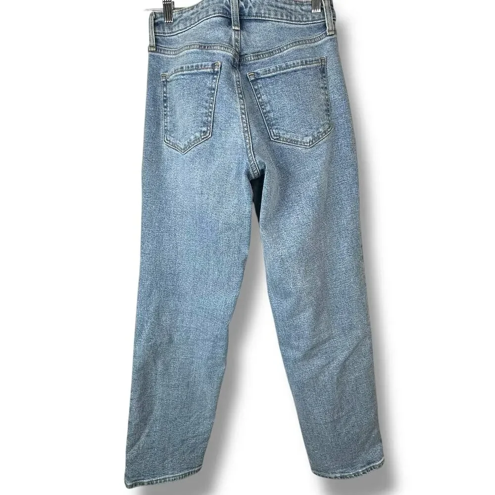 Old Navy OG LOOSE Secret-Smooth High Rise Denim High Waist Straight Leg Jeans - Picture 6 of 9